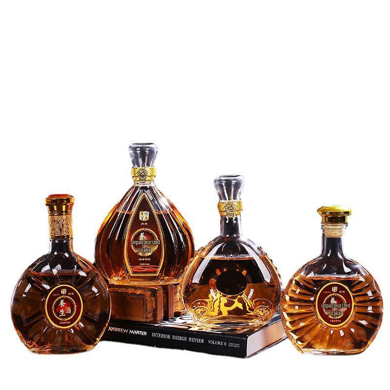 500ml Clear High-White Glass Wine Bottle, Decorative Empty Baijiu Bottle