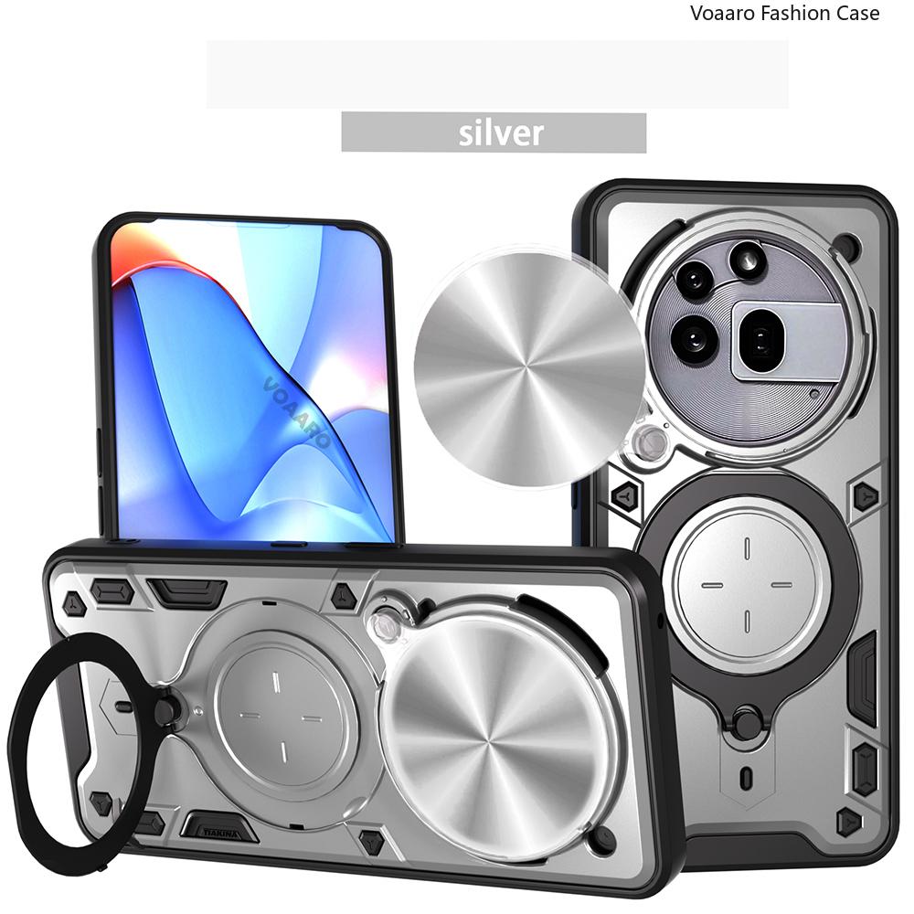 Rotate Camera Lens Armor Funda for Nothing Phone 3A Pro Case for Nothing Phone 3A Pro 5G Case Magnetic Ring Stand Holder Cover