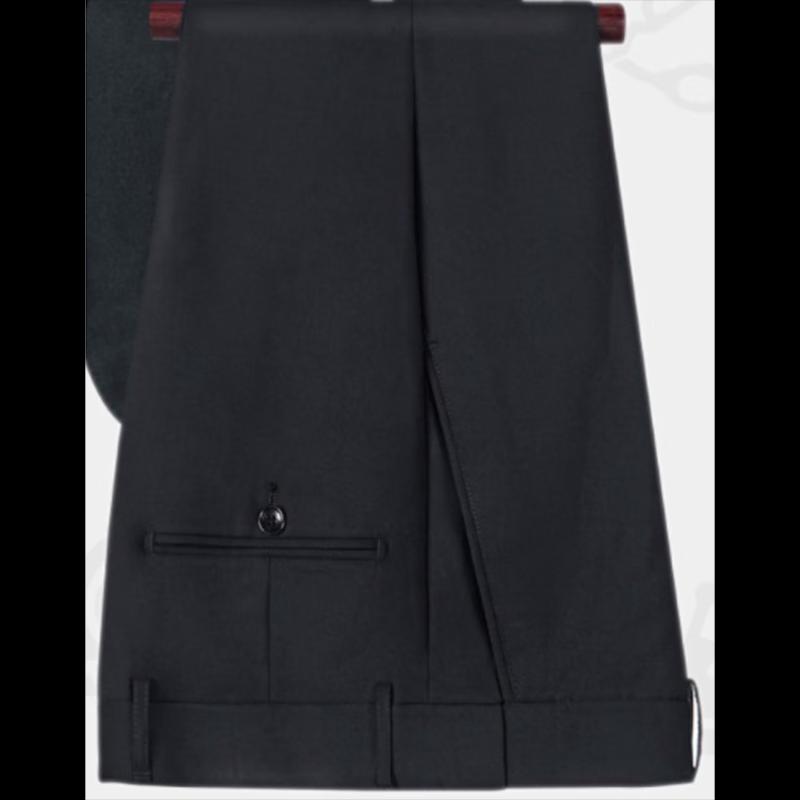 Men s Black Loose Fit Casual Suit Pants Custom Tailored