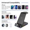 5 In 1 30W Foldable Wireless Charger Stand RGB Dock LED Clock Fast Charging Station for iPhone Samsung Galaxy Watch 5/4 S22 S21