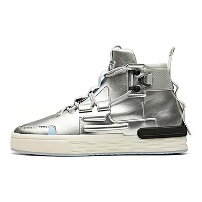 Comfortable Versatile High-Top Sneakers Men Sneakers Silver White 11948098S-2