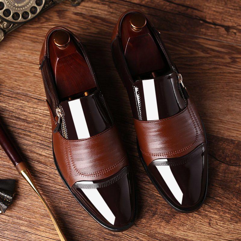 Leather Casual Business Men's Formal Shoes Spring Autumn Social Shoe Male Suit Cheap Clearance Office Gentleman Clothing New 39