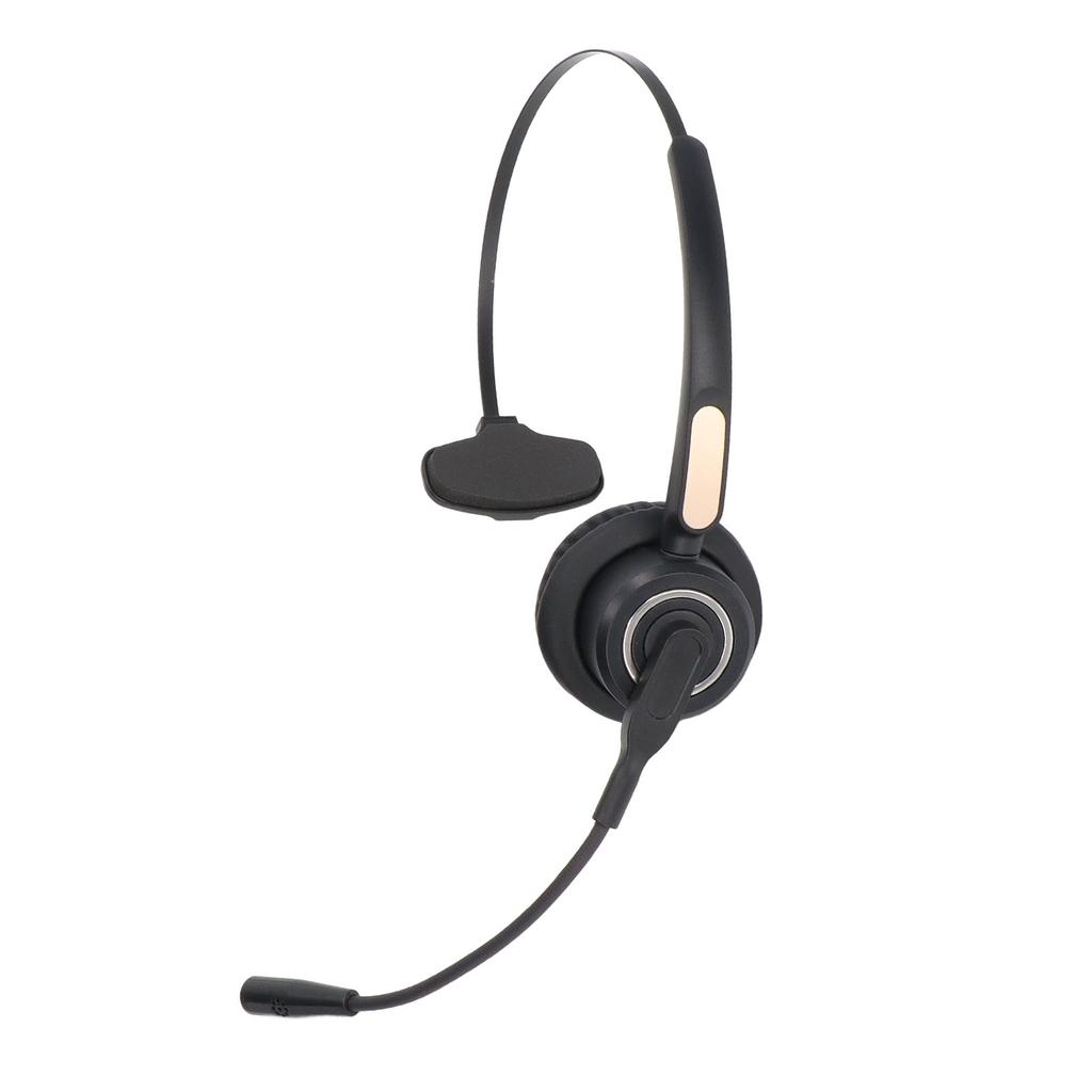 USB Headset Single Ear Bluetooth Noise Canceling Adjustable Customer Service Headphone with Microphone