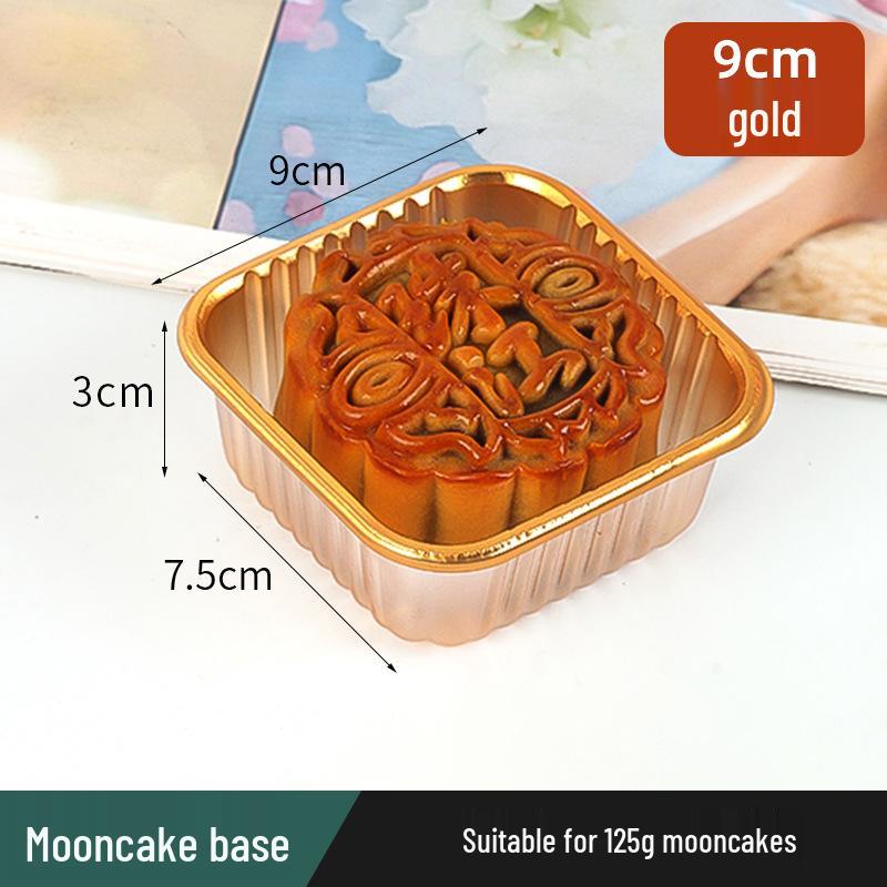 Golden Mooncake Blister Packaging: Salted Egg Yolk Pastry Tray with Mung Bean Cake Blister Box.
