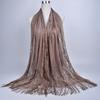 Women Chiffon Prayer Shawl Solid Color Versatile Turban Beach Towel