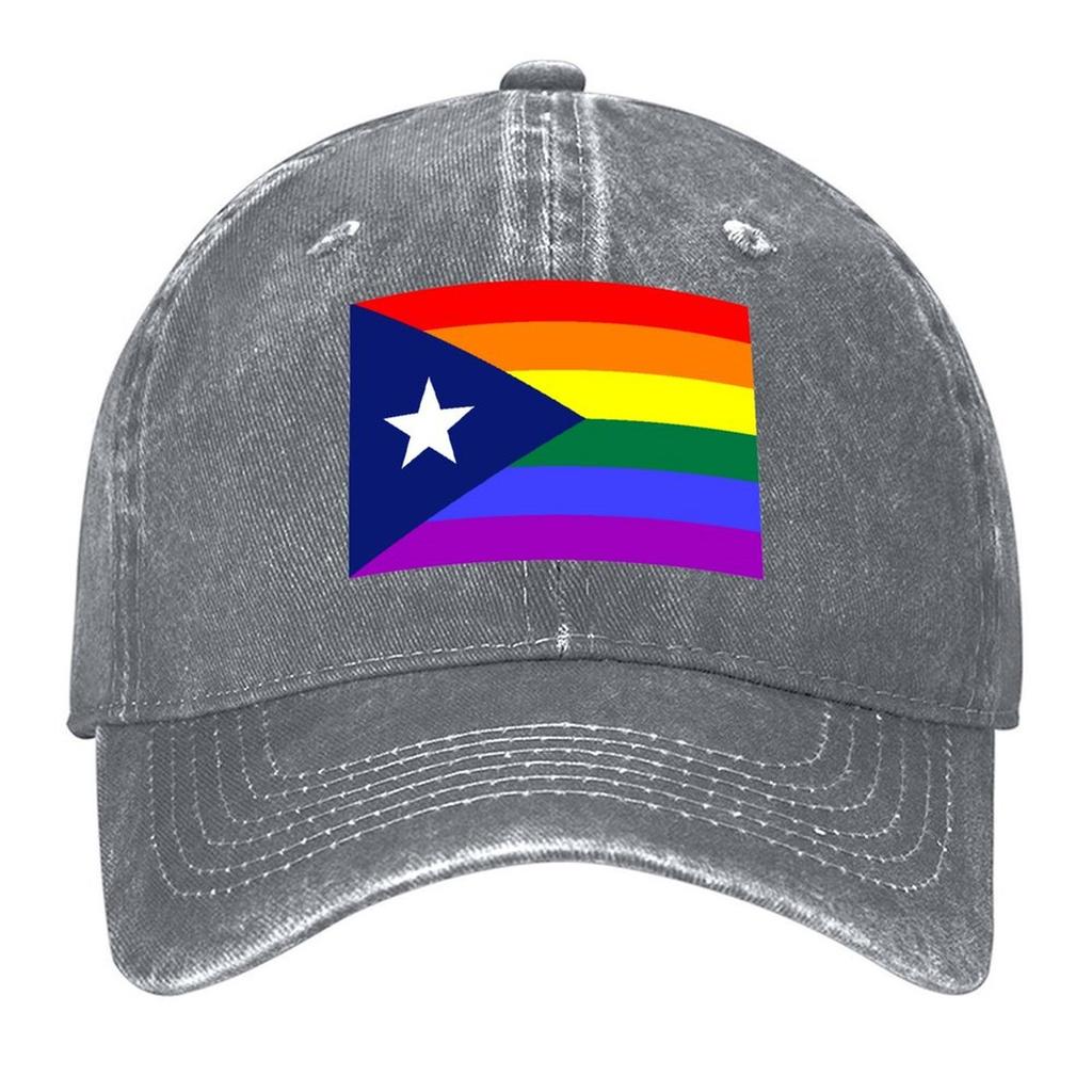 2026 Puerto Rican Rainbow Pride Flag Baseball Cap Luxury Brand Fishing Cap Luxury Cap Luxury Man Hat Golf Women Men's