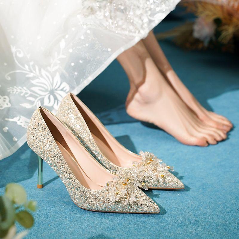 French Women's Pointed Head Shallow Mouth High Heels Spring and Summer New Fashion Versatile Comfortable Stiletto Single Shoes Women