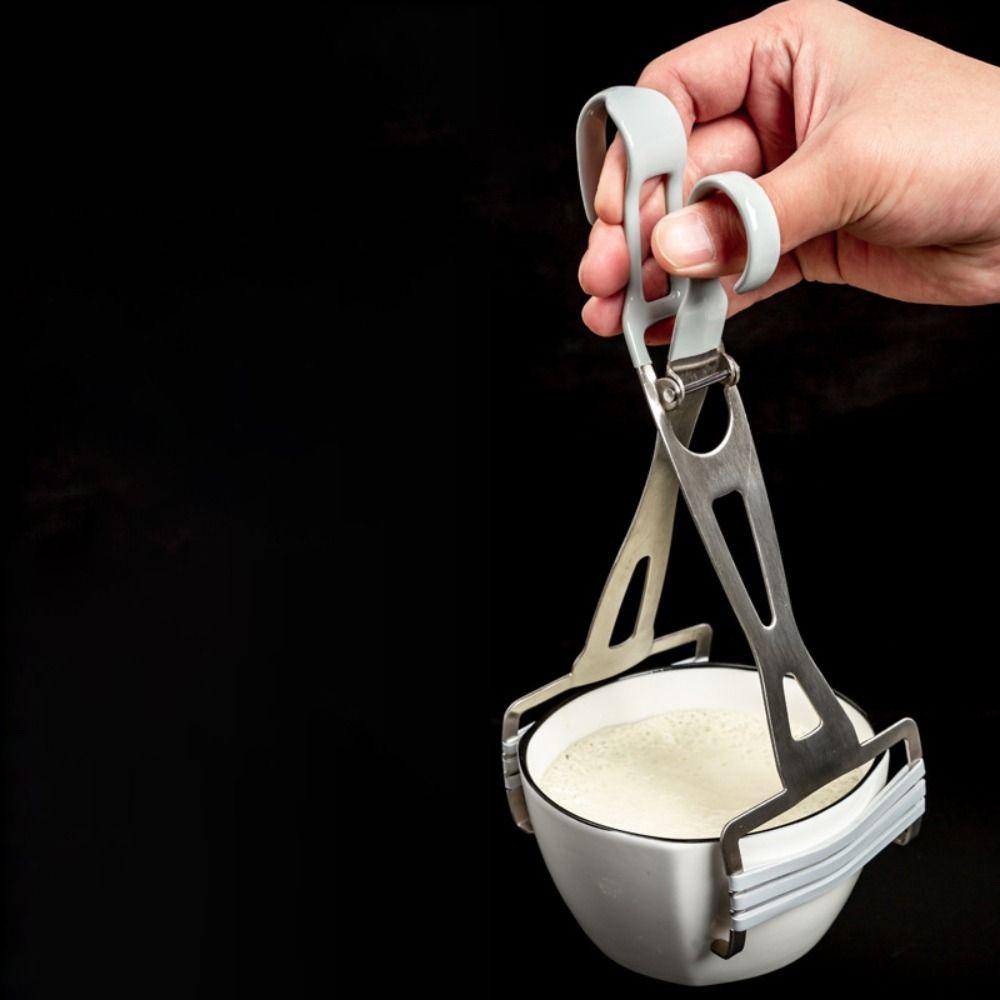 

Stainless Steel Bowl Gripper Ergonomic Handle Anti-Scalding Bowl Lifter Bowl Tong Steaming Rack срібний