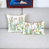 Cotton Embroidered European Pastoral Floral Cushion Cover 45x45cm Sofa Seat Home Decor Throw Pillow Case Living Room Decoration