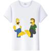 Casual Disney Cartoon Simpson Harajuku T-shirt Summer Blouses Ladies Men White Tees Tops Short Sleeve Blouses Women 90S Tshirt