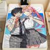 1PC DARLING In the FRANXX Zero Two Print Flannel Blanket, High Quality All Seasons, Home Decor, Warmth and Comfort, Perfect for Christmas Gifts