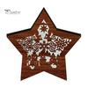Atmospheric Room Lighting 3D Wooden LED Christmas Night Light, Hollow Carved Tabletop Decor Table Lamp with Warm Glow, Festive Holiday Home And Office