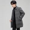 FAPAI Men's Mid-Length 2-in-1 Down & Double-Faced Wool Coat
