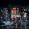 Funny Halloween Pumpkin Skeleton Lifelike Halloween Movable Skeleton Human Skeleton  Bar Home Decor