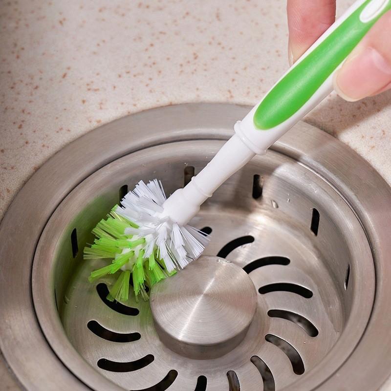 Base Suction Cup Brush For Glassware Cleaning And Home Kitchen Drain Maintenance
