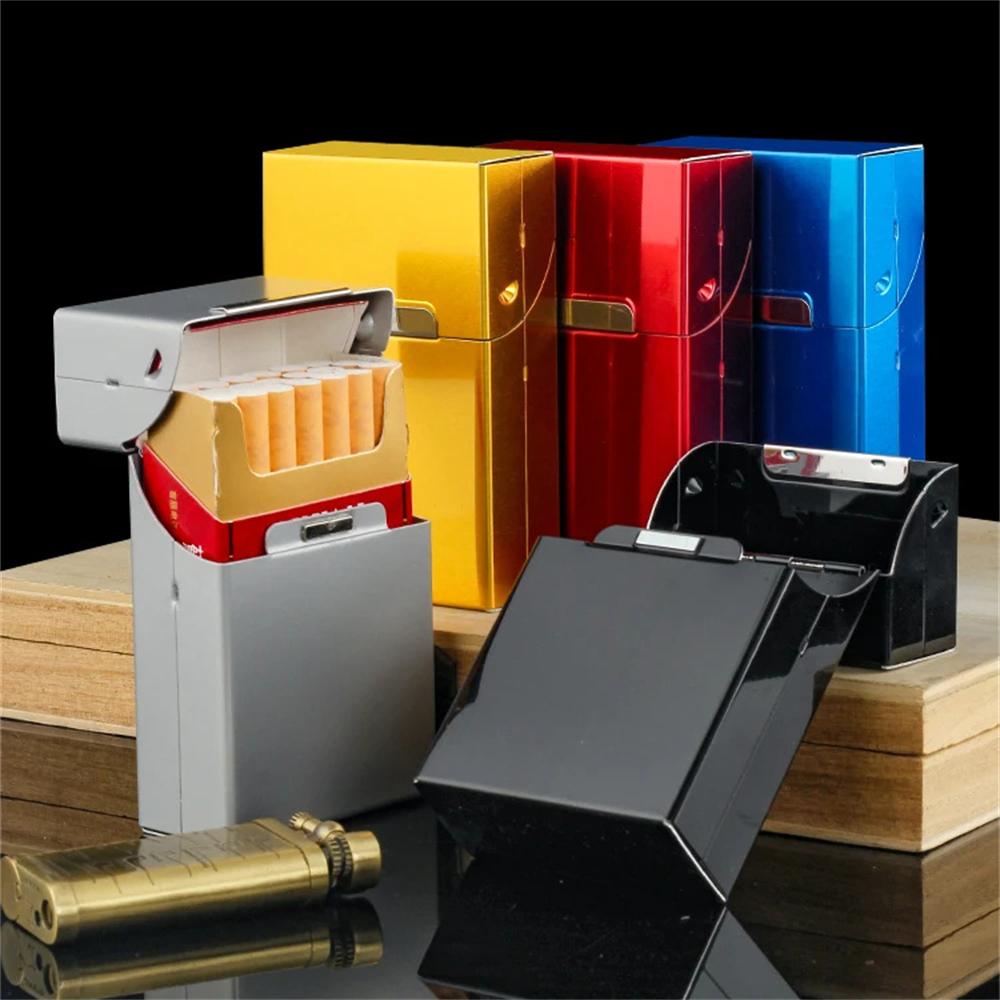 1pc Aluminium Alloy Metal Cigarette Case Regular Cigarettes Use Portable Travel Portable Cigarette Holder Box