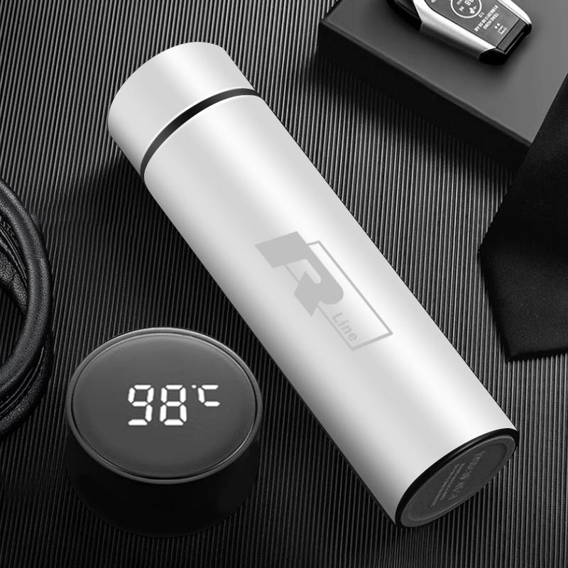 500ML Car Vacuum Cup 304 Stainless Steel Thermos Flask For VW GTI Polo Golf Passat B6 Tiguan Arteon CC Taigo Caddy Jetta Hub Cap