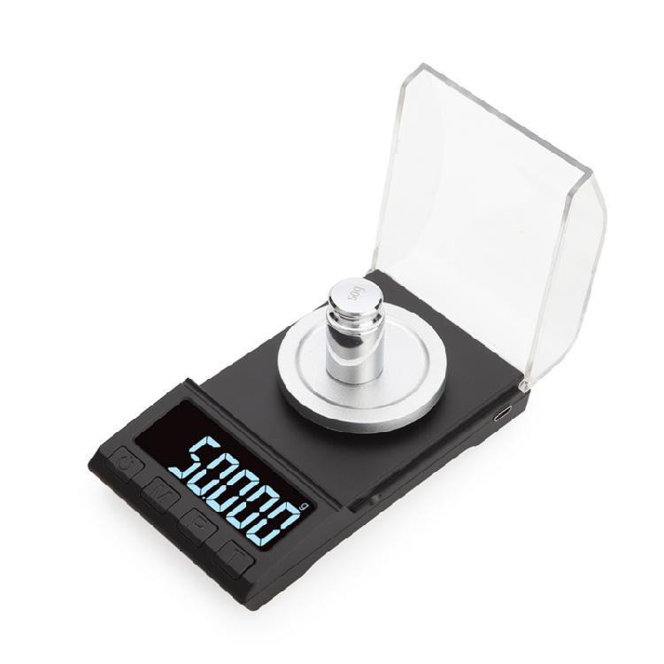 Gram Scale with Calibration Weights Weighing Pans Pocket Scales 10/20/50g 0.001g