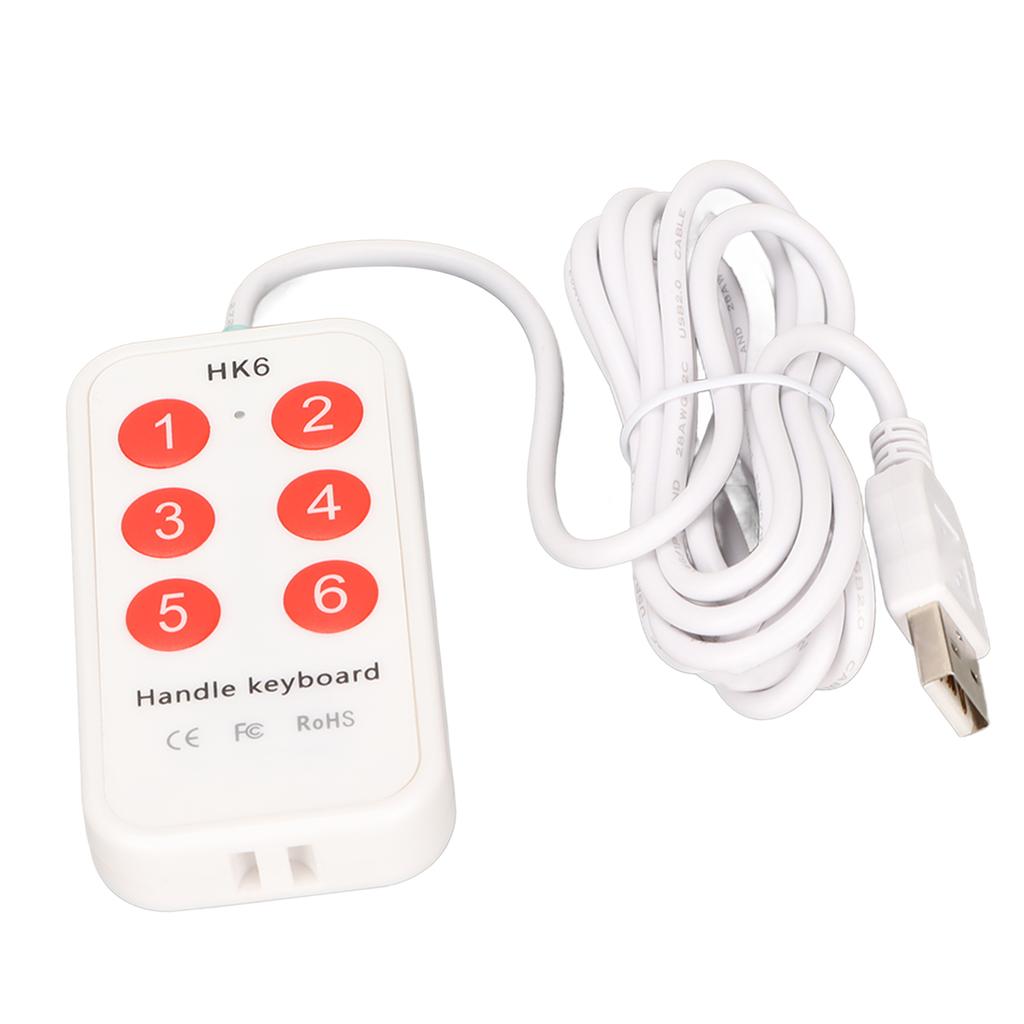 Programmable Keypad Small USB 6 Keys Programming Customization Handheld Switch Controller for Hospital Image Scanning