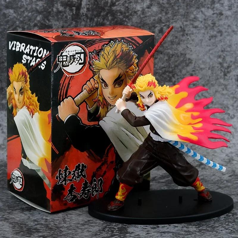 Anime Demon Slayer Cartoon Tanjirou Kyoujurou Zenitsu Action Figure Kimetsu No Yaiba Model Statue Collectible Pvc Kid Gifts Toys