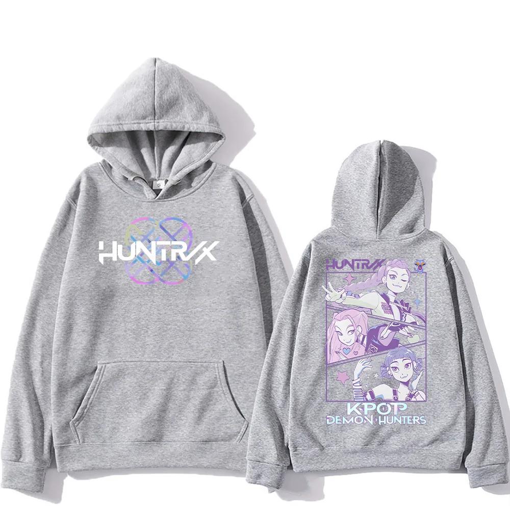 KPop Demon Hunters Fashion Women Hoodies Autumn Winter Casual Harajuku Hip Hop Y2K Sweatshirts Women Long Sleeve Fleece Pullover