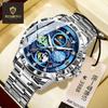 Men's Automatic Waterproof Fashion Watch with Luminous Starry Sky Dial and Calendar