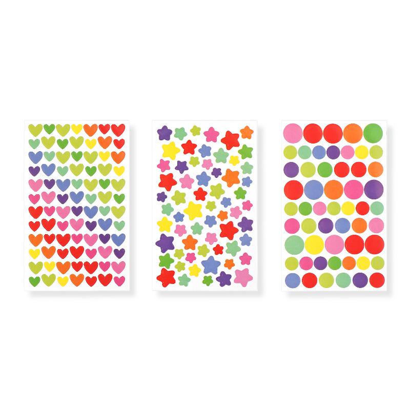 Creative Shape Stickers for Crafts: Stars, Hearts, Circles for DIY Albums and Decorations