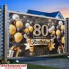 1pc Birthday 80th Hanging Banner Polyester