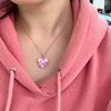 Dámský řetízek s přívěskem Diamantový Hrad Srdce Módní Roztomilý Barevný Princezna Šperk pro Přítelkyni Nejlepší Kamarádky