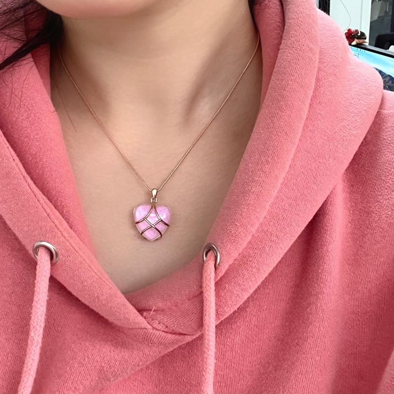 Dámský řetízek s přívěskem Diamantový Hrad Srdce Módní Roztomilý Barevný Princezna Šperk pro Přítelkyni Nejlepší Kamarádky