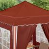 Pop Up Party Tent 195 X 195 X 245 Cm Terracotta Oxford Fabric