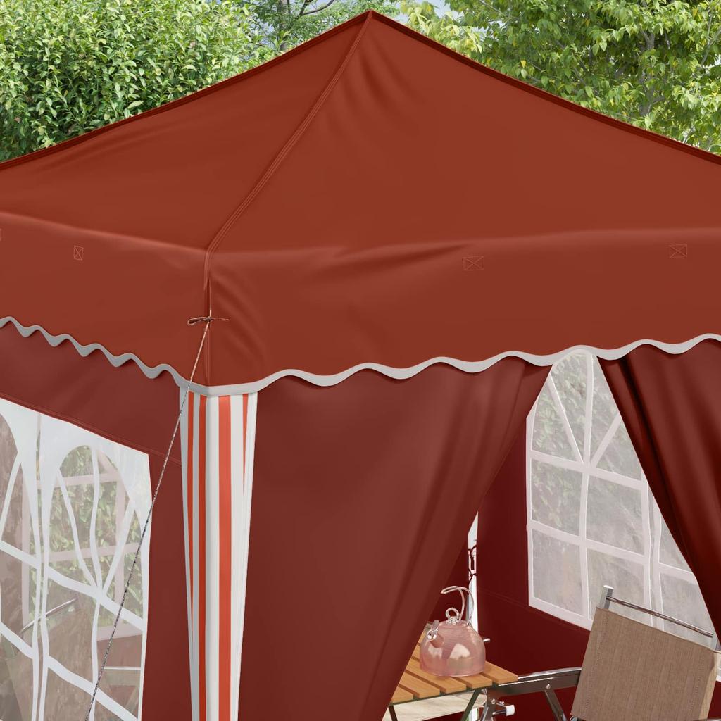Pop Up Party Tent 195 X 195 X 245 Cm Terracotta Oxford Fabric