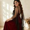 Beaded Edge Tulle Cape Train Shawl Front Short Back Long Sheer Bridal Wrap White & Black For Strapless Wedding Gown Evening Party Photoshoot