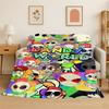 Coperta morbida in flanella Dandy World Cartoon, Coperta calda e accogliente per letto, Divano, Divanetto, Camera da letto, Soggiorno, Viaggio, Campeggio