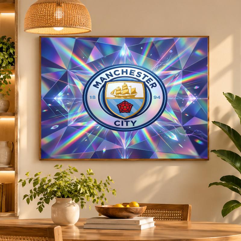 5D Diamond Painting Manchester City DIY Full Drill Diamond Art Kit Home Decoration