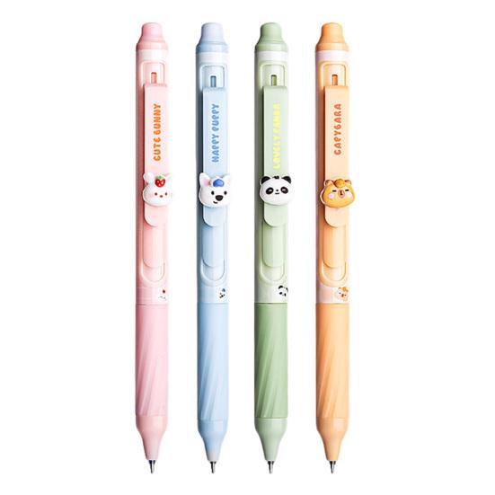 4 Pcs Retractable Erasable Gel Pens 0.5mm Fine Point Blue/Black Ink Refillable Ballpoint Pens for Office School Supplies