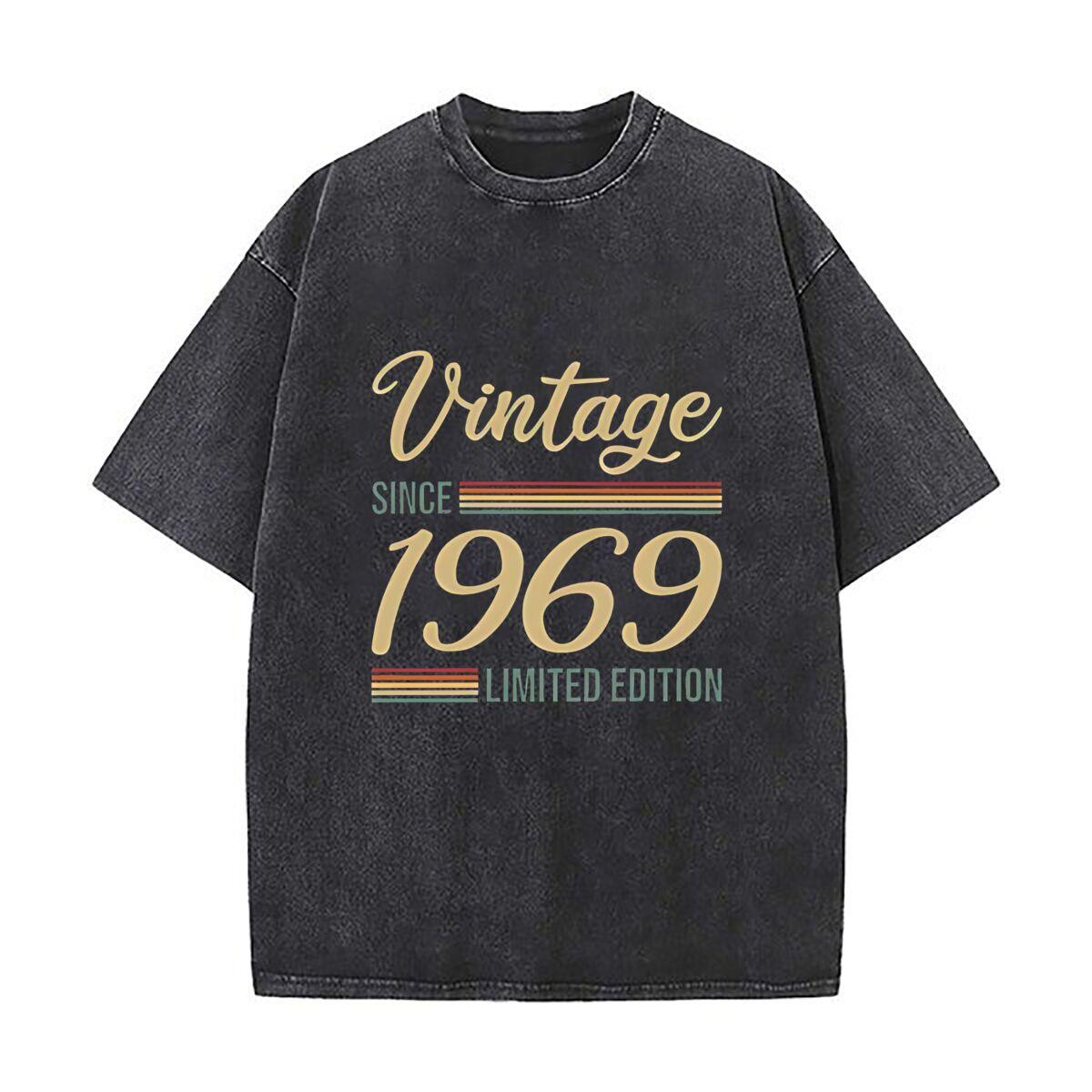 

Cotton Vintage Since Limited Edition Gift Washed Vintage TShirts Street Hip Hop Retro Punk T Shirt S