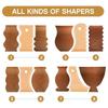 A60Z14 Pieces Pottery Trimming Tools Pottery Clay Foot Shaper Tools Texture Wooden Profile Rib Bundle Foot Shapermay