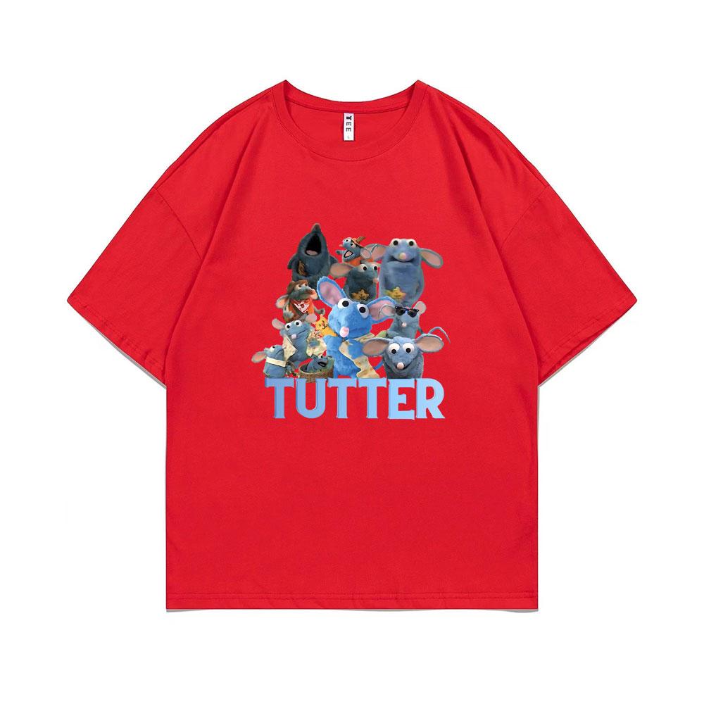 

Tutter Rat Meme T-shirt Funny Mouse Print T Shirts Men Women Casual Pure Cotton Tshirt Men s High Quality Oversized Streetwear S