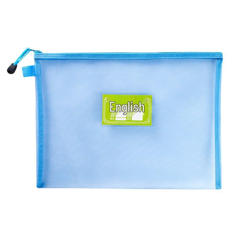 Transparent Mesh Zipper Bag for Makeup, Toys, Building Blocks, Documents, and School Supplies