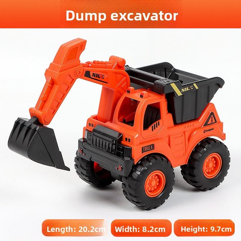 Excavator Inertia Large Dump Truck Set Toys Interactives Parts Skills Plays