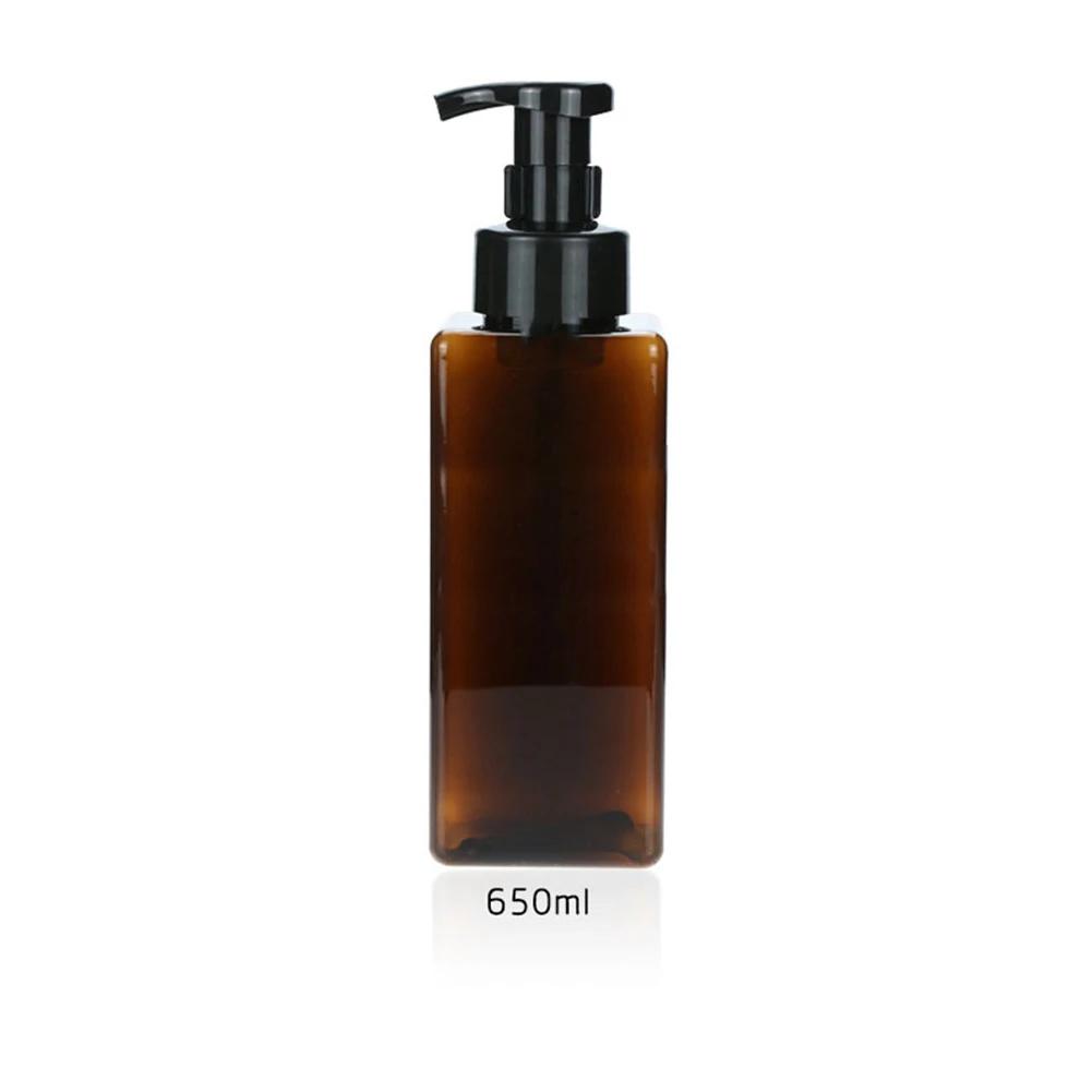 250/450/650ML Empty Square Clear Foaming Bottle Liquid Soap Whipped Mousse Points Shampoo Lotion Shower Hand Washing Gel Pump