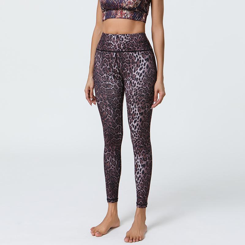 New Arrival Women's Yoga Leggings - High-Waisted, Fitted, Leopard Print Base Layer for Sports, Fitness and Yoga