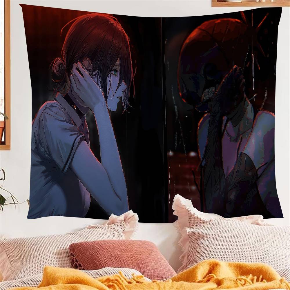 Classic Anime CChainsaw MMan Tapestry Wall Hanging Wall Hanging Bohemian Wall Tapestries Mandala Wall Hanging Sheets