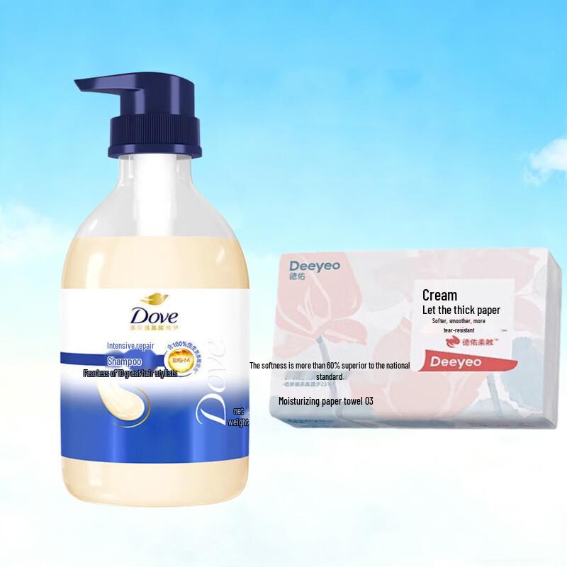 

Dove Intensive Nourishing Hydrating Shampoo & Facial Tissues Bundle