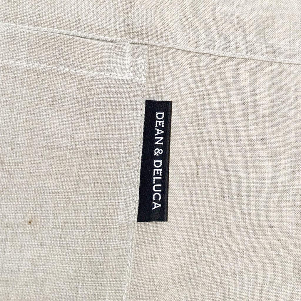 Linen Full Length Width 81cm [Dean & Deluca] Apron, Natural, Women's, Men's, Pocket, Linen, 92cm,