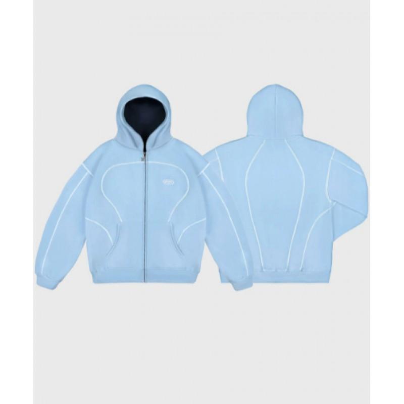 Loose Fit Zip-up Hooded Tracksuit Streetwear Style Unisex Women Casual Sportswear