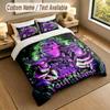 3Pcs Bedding Set Custom Name Text, 1 Sheet 2 Pillowcases Home Bed DecorBeetlejuice Lydia Deetz