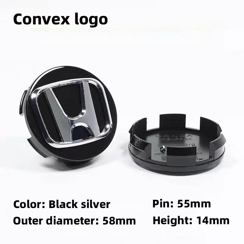 4Pcs Car Wheel Hub Cover Rim Center Cap Decoration Accessories For Honda Fit Jazz GK5 Civic Type-R CRV Pilot Accord Insight