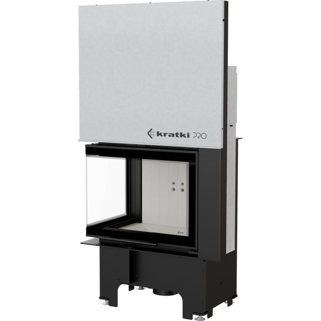 Smart steel fireplace KRATKI VNL 610/430 9 kW Ø 200 Lift-up MSK